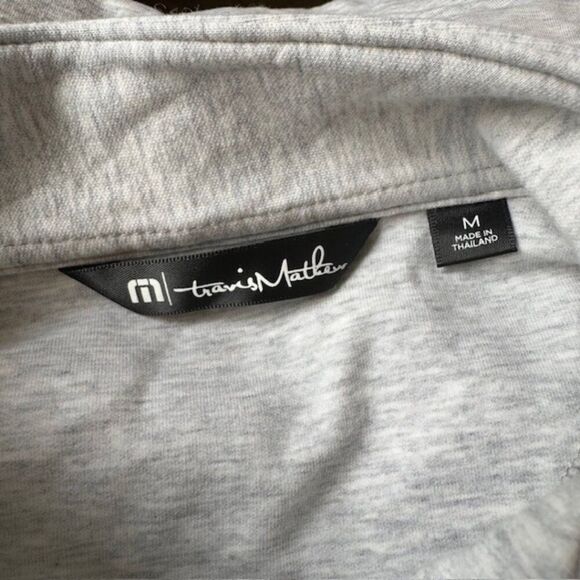 Travis Mathew Men's Light Heather Gray Full Zip Performance Jacket Size Medium - Picture 6 of 7